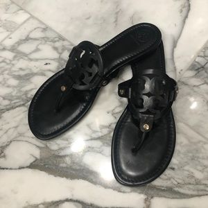 Tory Burch Miller Black Leather Sandal